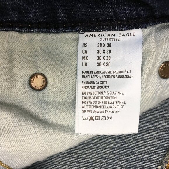 American Eagle Outfitters Slim Straight Leg Jean Next Level Stretch 30 x 29 READ - Picture 4 of 9